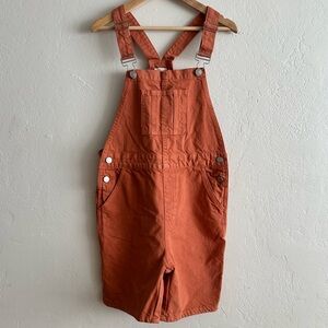 Pumpkin Colored Pac Sun Kids Short Overalls Size 12